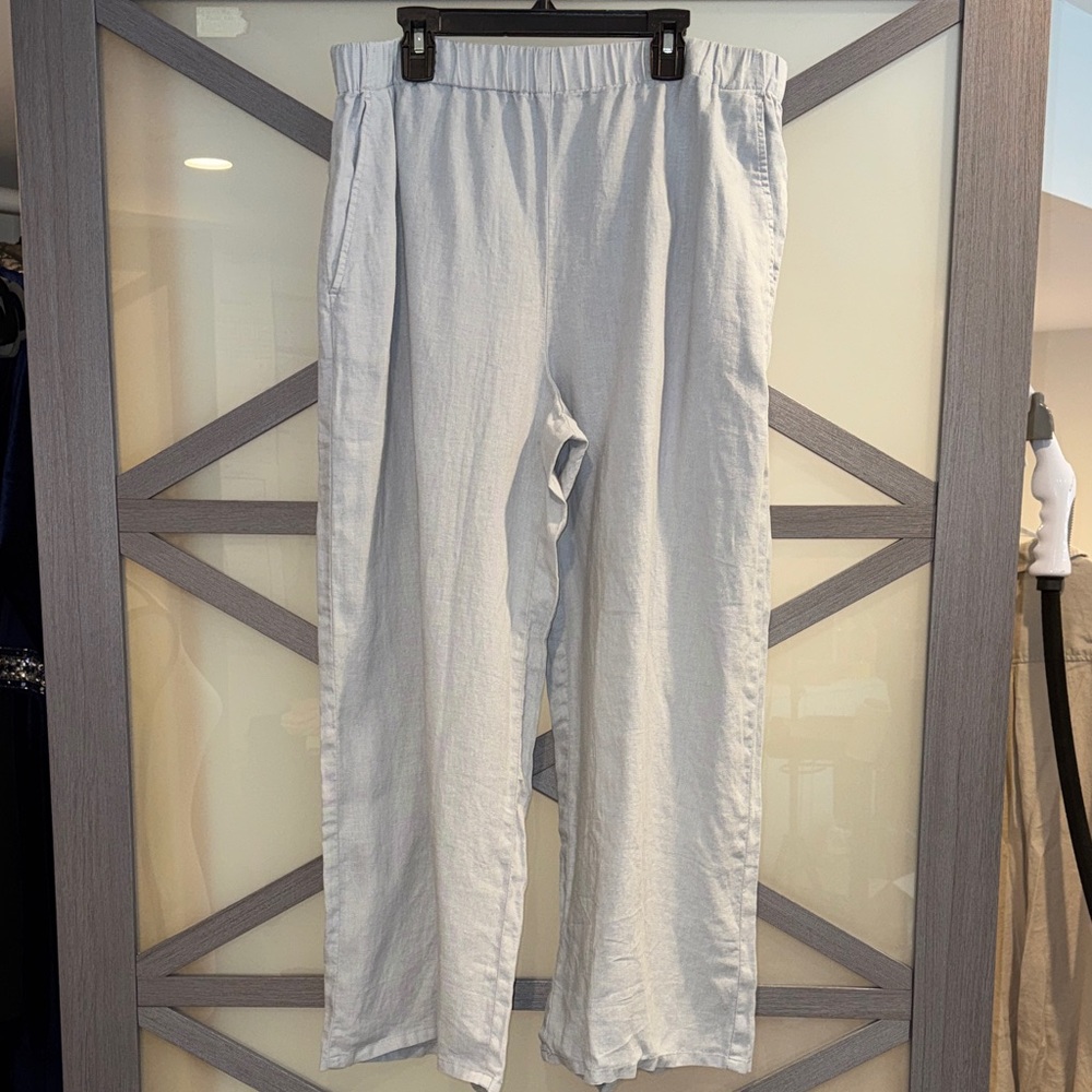 Eileen Fisher NWT Women's Linen Pull On Wide Leg Pants - Picture 3 of 12